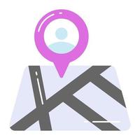 User location vector design in modern and trendy style