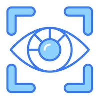 Amazing vector design of eye lock, retina scan icon