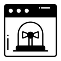 Alarm sign on web page vector design of web error in modern style