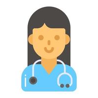 A unique style of lady doctor, professional employee,worker vector