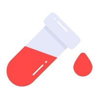 Test tube trendy editable vector icon,blood test