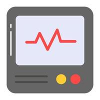 Electrocardiogram vector icon in modern style, editable design