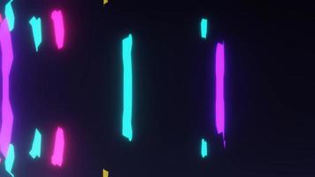 3D futuristic neon abstract background, Laser rays colorful lights animations loop video