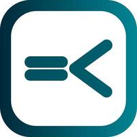Less Than Equal Vector Icon Design