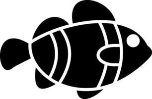 icono de vector de pez payaso