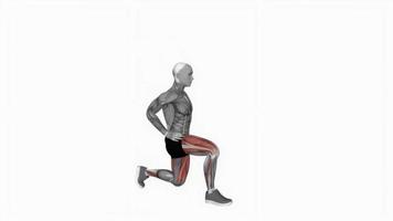 peso corporal legumbres adelante estocada aptitud ejercicio rutina de ejercicio animación vídeo masculino músculo realce 4k 60 60 fps video