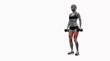 pesa estrecho postura ponerse en cuclillas aptitud ejercicio rutina de ejercicio animación vídeo masculino músculo realce 4k 60 60 fps video