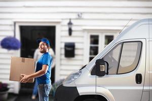 Man Delivering a package photo