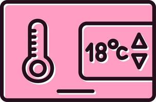 icono de vector de control de temperatura