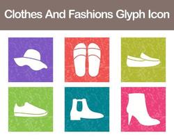 Clothes And Fashions Vector Icon Set