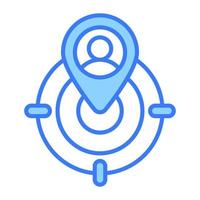 Premium vector of user location in modern style, easy to use icon