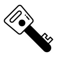 Encrypted key vector design in modern style, easy to use icon