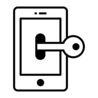 Well design vector of mobile security in trendy style, easy to use and download