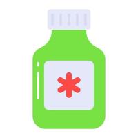 An editable vector of airtight antibiotic medicine jar, medicine bottle