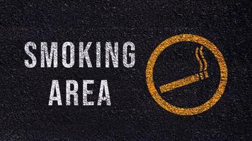 Smoking area sign with dark vintage style background Smoking Area photo