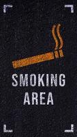 Smoking area sign with dark vintage style background Smoking Area photo