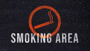 Smoking area sign with dark vintage style background Smoking Area photo