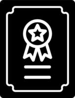 icono de vector de certificado