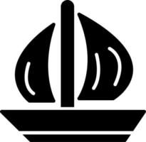 icono de vector de barco de vela