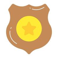 Star inside protection shield vector design of security shield