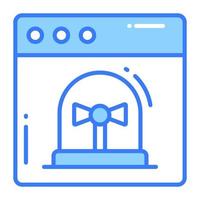 Alarm sign on web page vector design of web error in modern style