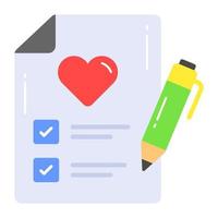 An icon of wishlist in modern style, easy to use vector