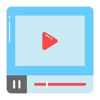 Video media player vector design, video marketing icon for premium use