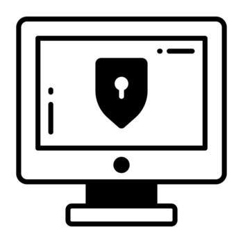 An amazing vector of computer security, cyber security icon design