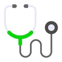 Medical instrument stethoscope vector icon, editable vector