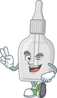 Bottle with pipette Cartoon character vector