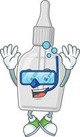 Bottle with pipette Cartoon character vector