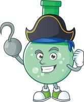 Green chemical bottle Cartoon character vector