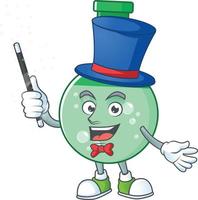 Green chemical bottle Cartoon character vector