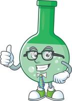 verde químico botella dibujos animados personaje vector