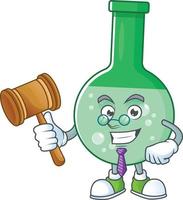 Green chemical bottle Cartoon character vector