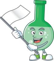 Green chemical bottle Cartoon character vector