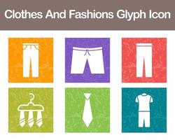 Clothes And Fashions Vector Icon Set