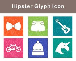 hipster vector icono conjunto