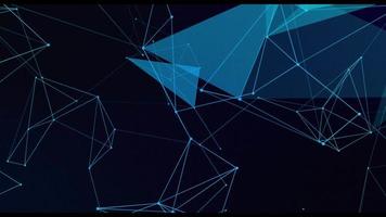 Digital blue background with dots and lines. Big data visualization. Network connection structure. 3D rendering. video