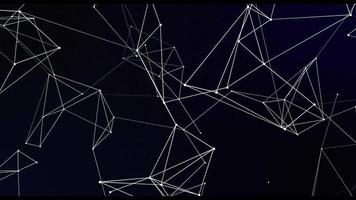 futurista plexo vídeo animação com brilhando triângulos dentro lento movimento, 4096x2304 ciclo 4k video
