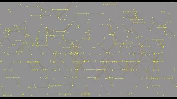 Abstract connection and communication with line dots on gold background. Communication and network concept.