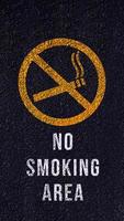 No smoking area sign with dark vintage style background No Smoking photo