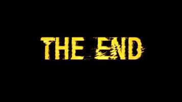 The END glitch text effect cimematic title animation video
