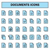 Document line icon set.Document icon trendy and modern document symbol for logo, web, app, UI. document icon set vector illustration.