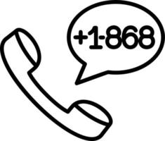 Trinidad and Tobago Dial code Vector Icon