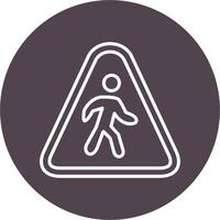 Pedestrian Crossing Street Sign icon vector