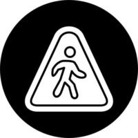 Pedestrian Crossing Street Sign icon vector