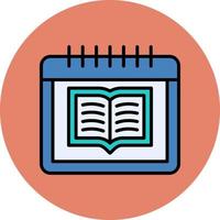 Calendar book icon vector