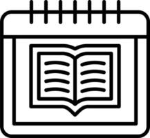 Calendar book icon vector