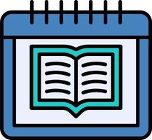 Calendar book icon vector